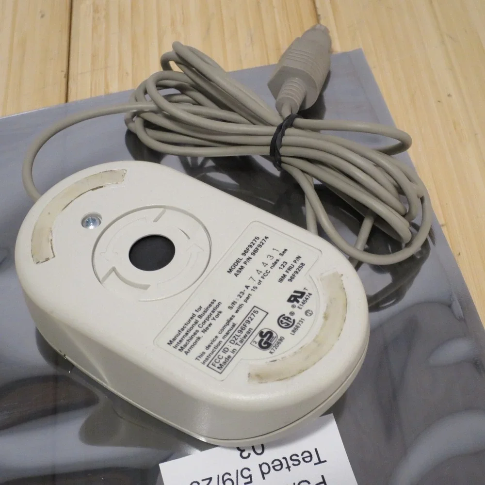 Original IBM Tank Mouse 96F9275‎ Wired 2 Button - Tested 03